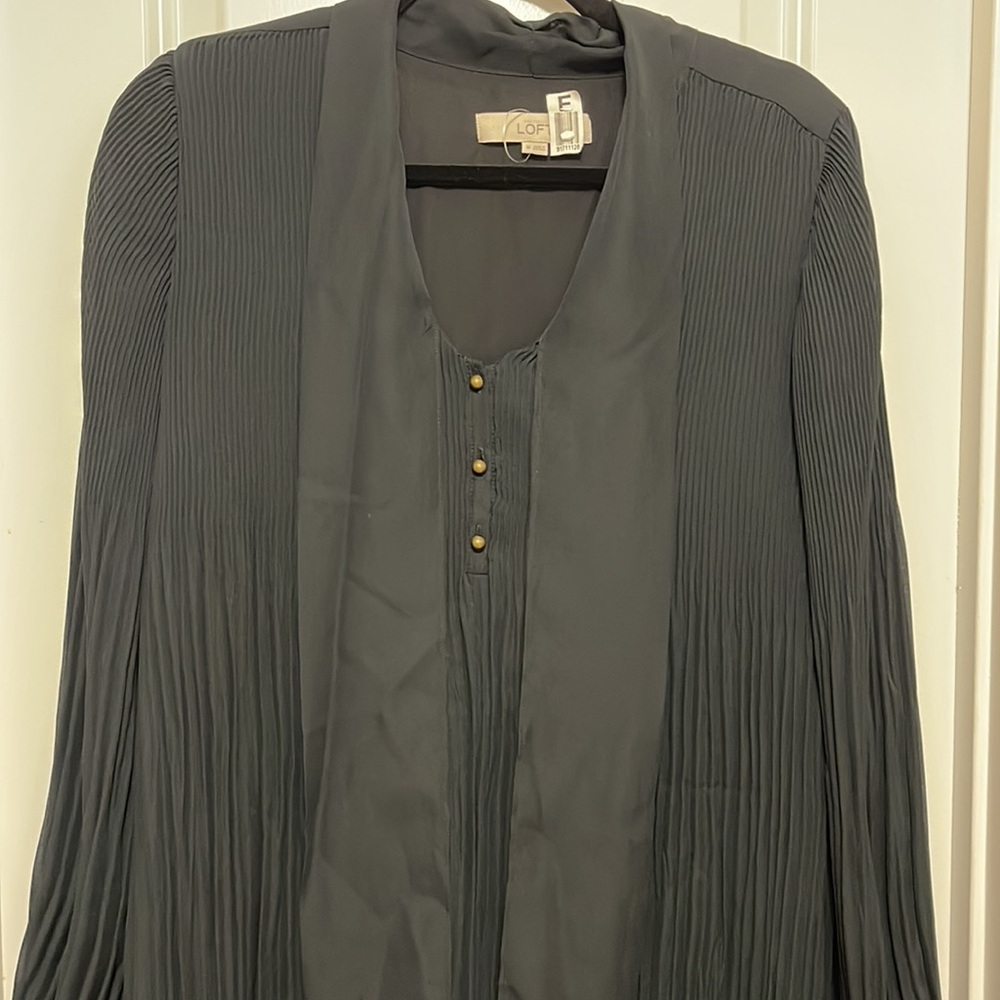 Ann Taylor Loft Ruffle Button Dress - Picture 3 of 4